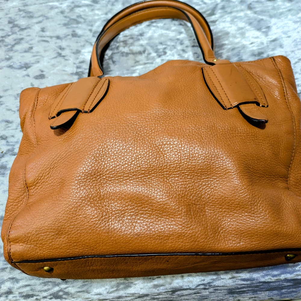 VINTAGE RALPH LAUREN 100% GLOVE LEATHER EQUESTRIAN STYLE TAN TOTE BAG